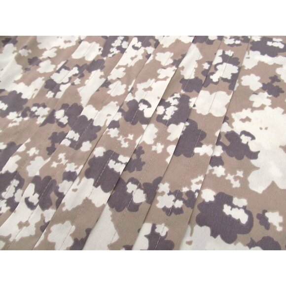 Banana Republic Petite XXS Pintuck Blouse Neutral Floral Beige Tan Career Top - Picture 10 of 12